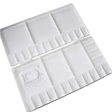 ZFIHAV Mischpalette 2 Stück Klappdeckel, Ölgemälde-Palette, DIY-Aquarell-Malzubehör,...