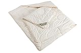 franknatur - Bettdecke Ganzjahr Schurwolle kbt Bio Baumwolle KBA Nadia 135x200