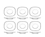 Spring & Autumn 6-teiliges Untertassen-Set aus hochwertigem Glas 12 CM, Unterteller...