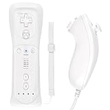 Funmo Set of 2 Wii Controller Remote with Nunchuck Wii Controller,Retro Wii Remote...