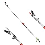 FLORA GUARD Teleskop Astschere,110 cm – 166 cm, ausziehbar – leicht und...