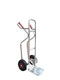 Aluminium Sackkarre, Alu-Sackkarre, Alu-Stapelkarre mit GROSSER LADESCHAUFEL 280x280 mm -...