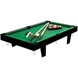 GAMES PLANET Mini Pool Billardtisch Micro inkl. Zubehör (2 Queues, Kugeln, Dreieck,...