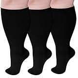 PUTUO Kompressionsstrümpfe Dicke Waden Herren: Thrombosestrümpfe Damen...