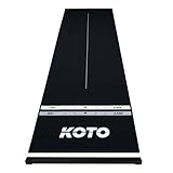 KOTO - Oche Carpet Checkout Dartmatte Schwarz 285 x 80 cm + Oche Inkl. Score...