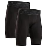 DANISH ENDURANCE Herren-Kompressionshose, Trainingshose, Tights mit Tasche, 2er...