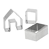 Runfon Gingerbread House Kit, 3pcs Lebkuchenhaus Cookie Cutter Set Backen Sie Ihr eigenes...