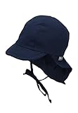 Sterntaler Jungen Schirmmütze M. Nackenschutz 1511410 M tze, Blau (Marine 300), 53 EU