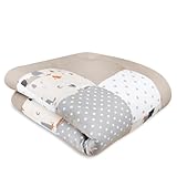schlummersack Krabbeldecke – 100x100 cm – Dick gepolsterte Spieldecke für Babys –...
