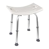 Ez2care Höhenverstellbarer Duschhocker – Anti-Rutsch Duschstuhl 37.6-49.5cm, Belastbar...
