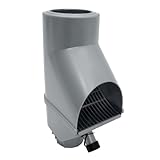 Jardinion Regenwasserfilter, Fallrohr Laubabscheider Silber 30,5 x 12 x 17,5 cm...