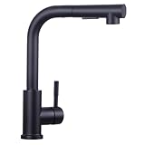 Wasserhahn Küche Schwarz, SEMANEY Hochdruck Küchenarmatur mit Brause Ausziehbar Zwei...