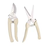 Levemolo 2 Stück Teiliges Edelstahl Astschere mit Rutschfestem Griff Ergonomisch...