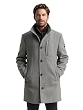 TOM TAILOR Herren 1046983 Wollmantel, 30507-Light Stone Grey Wool Twill, L