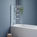 IDMarket - Badewannenabtrennung, 1 Klappe, 70 x 120 cm, mit Profil aus Aluminium,...