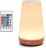 Auxmir LED Nachttischlampe, Dimmbar Atmosphäre Tischlampe mit Warmweißem...