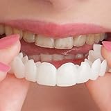 Brigtviee Falsche Zähne Veneers, Gefälschte Zähne, Oben und Unten Kosmetische Veneers...