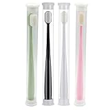 4 Stück nordisch inspirierte Nano Zahnbürste, extra weiche Zahnbürste für Erwachsene...