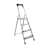 LEMODO Trittleiter 4 Stufen klappbar | Klappleiter aus Aluminium | Stehleiter bis 150kg...