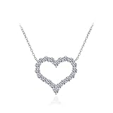 BooeDareno Moissanit-Halskette für Damen aus 925er-Sterlingsilber mit 18 Karat...