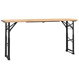 vidaXL Biertisch Klappbar 170x50x75/105 cm Massivholz Tanne