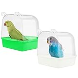 WideSmart 2pcs Vogel Badewanne,Papageien Badewanne Hängende Badewanne Vogelkäfigzubehör...