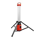 Grafner Profi LED Tower Baustrahler mit Steckdose und Stativ, 360° 3800 Lumen, 60 Watt,...