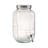 BUTLERS REFRESH - Getränkespender 3,5 Liter aus Glas - Wasserspender mit Zapfhahn - Retro...