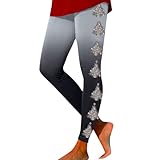 Weihnachts Leggings Damen Weihnachten Strumpfhosen Lange Warme Weihnachts Hosen Yoga Hose...
