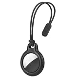 Ainiv AirTag Schutzhülle, Hardcase Keyring Schutzhülle Kompatibel mit AirTags, Schwarz...
