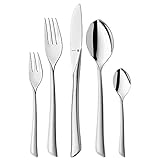 WMF Virginia Edelstahl Besteck Set 6 Personen, Essbesteck Set 30 teilig, Hohlheftmesser,...