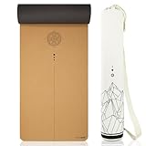 Mosswell Premium Kork-Yogamatte (4mm dick) - Rutschfeste Fitnessmatte mit...