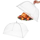 LLGSDLL Fliegenhaube 2PCS Faltbare Abdeckhaube Lebensmittel Abdeckung Zelt...