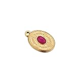 Roytil -OM 5pcs Natursteinkreuz -Zauberanhänger for DIY Schmuck Macht Frauen Retro...