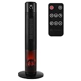 Juskys Turm-Keramik-Heizer - Elektrischer Heizlüfter mit LCD Display & Fernbedienung,...