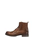 JACK & JONES Herren Jfwrussel Leather Cognac 19 Biker Boots, Cognac, 40 EU