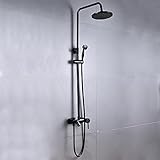 Wassertemperatur Duschsystem Thermostat Schwarz, Dusche Armatur Wasserhahn Duscheset Regen...