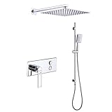 Duschsystem Wandmontage Duscharmatur Set mit Wannenauslauf und Handbrause Duschkombi-Set...