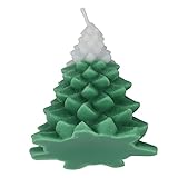 Weihnachtsbaumkerze Süße Duftkerze in Form eines Baumes brennt zart und lang (Weiß...