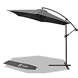 VOUNOT Ampelschirm 300 cm, Sonnenschirm mit Kurbelvorrichtung, Kurbelschirm mit...