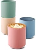 Cosumy Cappuccino Tassen Groß 4er Set - Pastellfarben aus Keramik - Minimalistisch &...