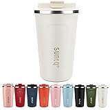 SUNTQ Kaffeebecher to go aus Edelstahl - Thermobecher Doppelwand Isoliert - Kaffeetasse...