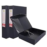 CYEER Aktenordner, A4, 3 Stück, schwarze Box, Archivschachteln, Kanzleipapier, Ordner...
