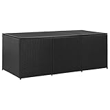 LVHUIDEH Garten-Aufbewahrungsbox aus PE-Rattan, Gartenbox Outdoor mit PE-Futter,...