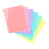 Viquel - Set mit 6 Trennblättern Rainbow Pastel – 6 Register A4 Maxi mit Register zur...