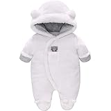 Baby Winter Schneeanzug Baby Strampler, Junge und Mädchen Einteiliger Anzug mit Kapuze,...