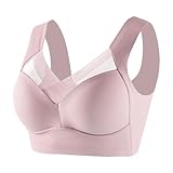 Damen BH Ohne Bügel Starker Halt SportBh Push Up Bralette Bequemer Weiche Und Nahtloser...