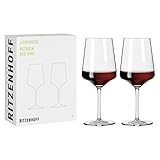 RITZENHOFF 6111005 Rotweinglas 500 ml - Serie Lichtweiss – 2 Stück im Geschenk-Set -...