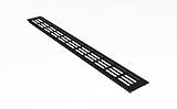 Lüftungsgitter Aluminium Stegblech - Schwarz pulverbeschichtet - Breite 60 mm -...