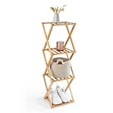 Lumaland Bambusregal 4 Etagen, klappbar | Organizer – ideal zur Garderobe, im...